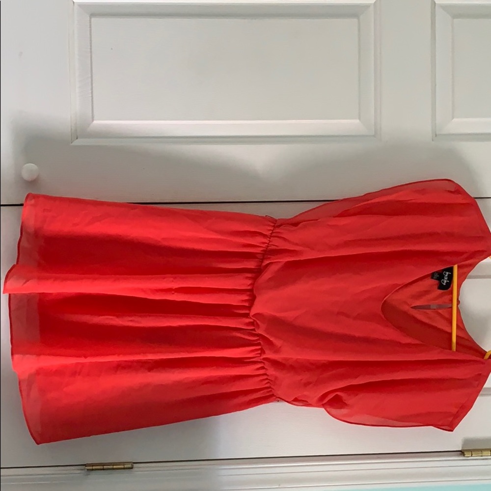 Coral mini dress